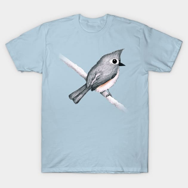 Tufted titmouse T-Shirt by Bwiselizzy